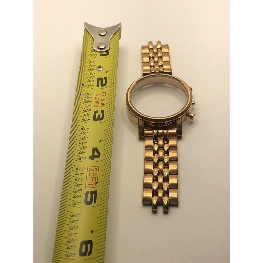 Fossil Watch Parts Band Case W/ Crystal Links White Rose Gold 18mm PY136